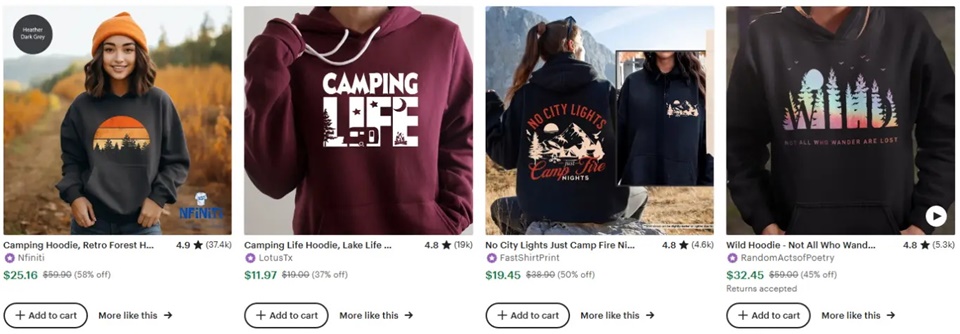 連帽衛(wèi)衣露營(yíng)元素