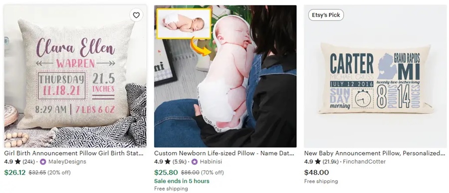 熱門定制抱枕的設(shè)計主題之嬰兒紀(jì)念品枕頭