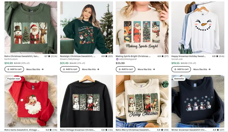 圣誕節(jié)衛(wèi)衣設(shè)計方向之經(jīng)典圣誕圖標(biāo)